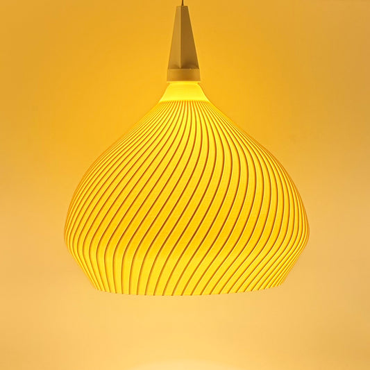 Handgefertigte Designer‑Pendelleuchte creme – modernes, skandinavisches Lichtobjekt für Herrnhuter Stern - A1 Fassung