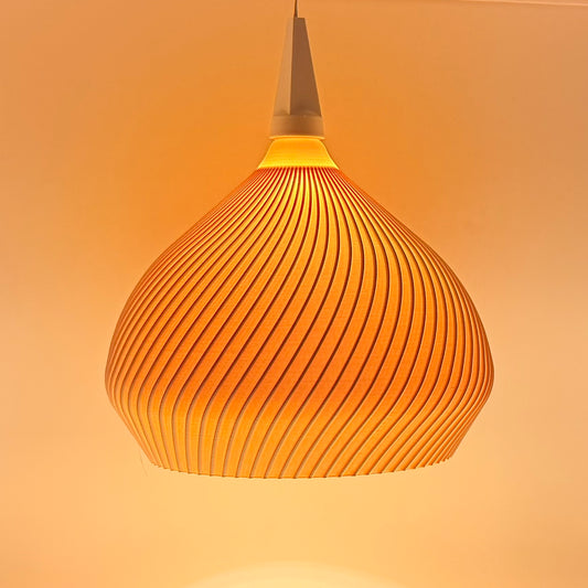 Handgefertigte Designer‑Pendelleuchte rosa – modernes, skandinavisches Lichtobjekt für Herrnhuter Stern - A1 Fassung