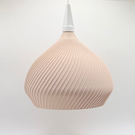 Handgefertigte Designer‑Pendelleuchte rosa – modernes, skandinavisches Lichtobjekt für Herrnhuter Stern - A1 Fassung