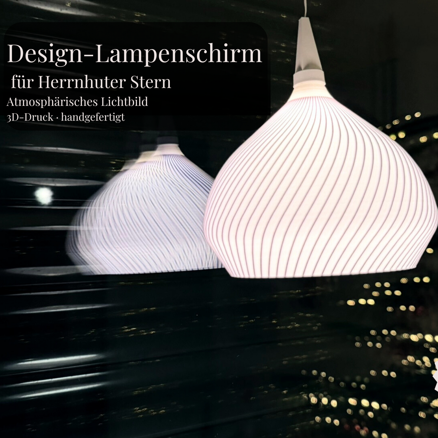 Handgefertigte Designer‑Pendelleuchte – modernes, skandinavisches Lichtobjekt für Herrnhuter Stern - A1 Fassung